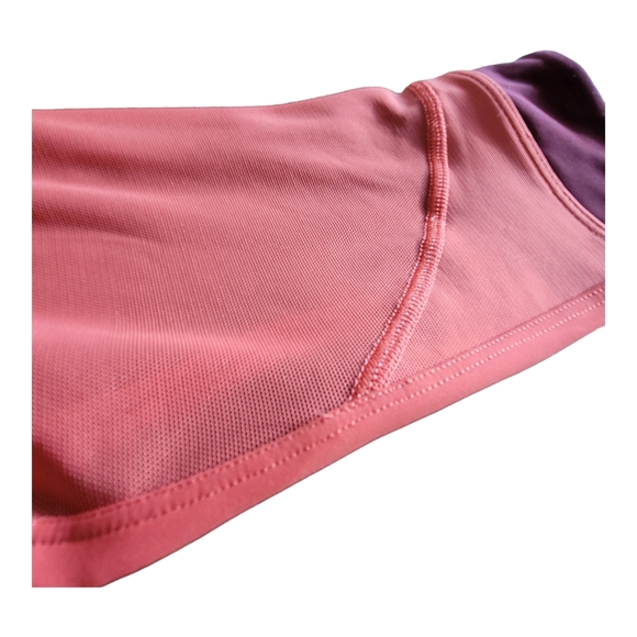 Lululemon Zip the Line Crop Deep Ruby Poppy Coral Breathable Mesh Leggings 6 - Picture 12 of 16
